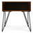 Hunter 22"W Solid Mango Wood and Metal Industrial Square End Table with Open Storage and Hairpin Legs-1629550643-1629550644