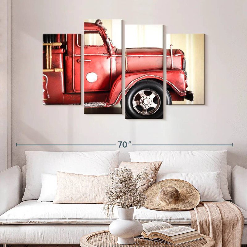 Camion de pompier miniature Mehar, H 32 po x l 52 po