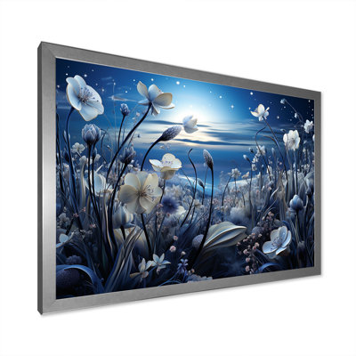 Moon Cosmic Floral Couture Meadows - Flowers Wall Art