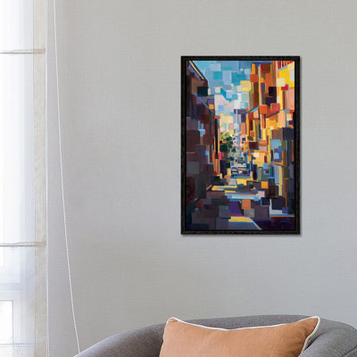 Long Hall In The City Deconstruction by Brooke Borcherding - Print on Canvas
