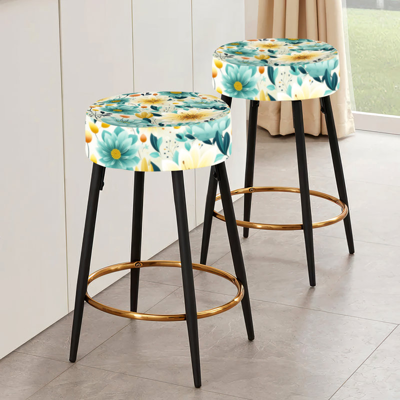 Mindfulness Sanctuary Mediation - Floral Bar Stools Set Of 2