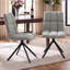 Set of 2 Chenille Upholstered Dining Chairs-1379684077-1379684076