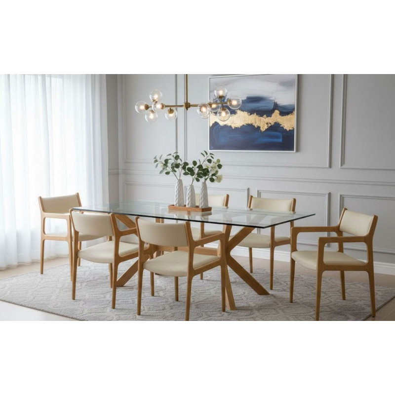 Chaise de salle à manger en cuir Lawgan Performance
