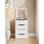 (48CM) Meuble-lavabo 3 en 1 avec miroir Plip, petit ensemble de coiffeuse avec bureau en verre visible, coiffeuse compacte avec 3 tiroirs, coiffeuse pour la chambre à coucher (COULEUR BLANC)-596479668-596479666