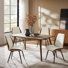 Oakham 19.75''W Modern Solid Wood Dining Chair Set with Bent Wood