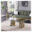 Table basse rectangulaire en acier inoxydable pour le salon