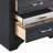 Black 3-Drawer Nightstand