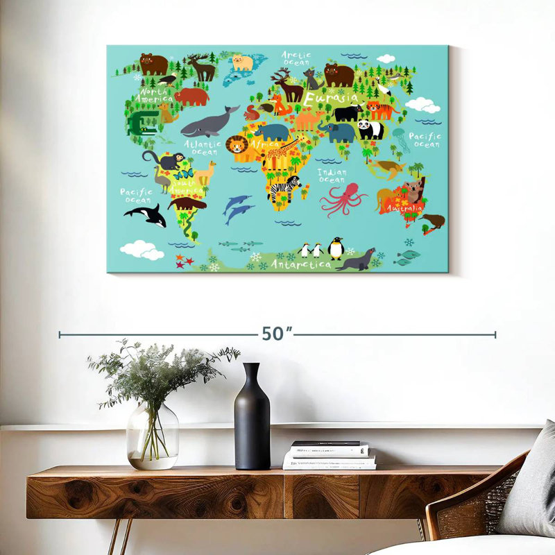 Carte du monde Aliaz Kids Haven, H 26 po x l 39 po