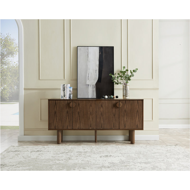 Armoire d'appoint avec rangement 67,5 po Eshon, Brun