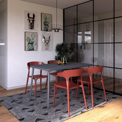 April Rectangular Metal Outdoor Dining Table