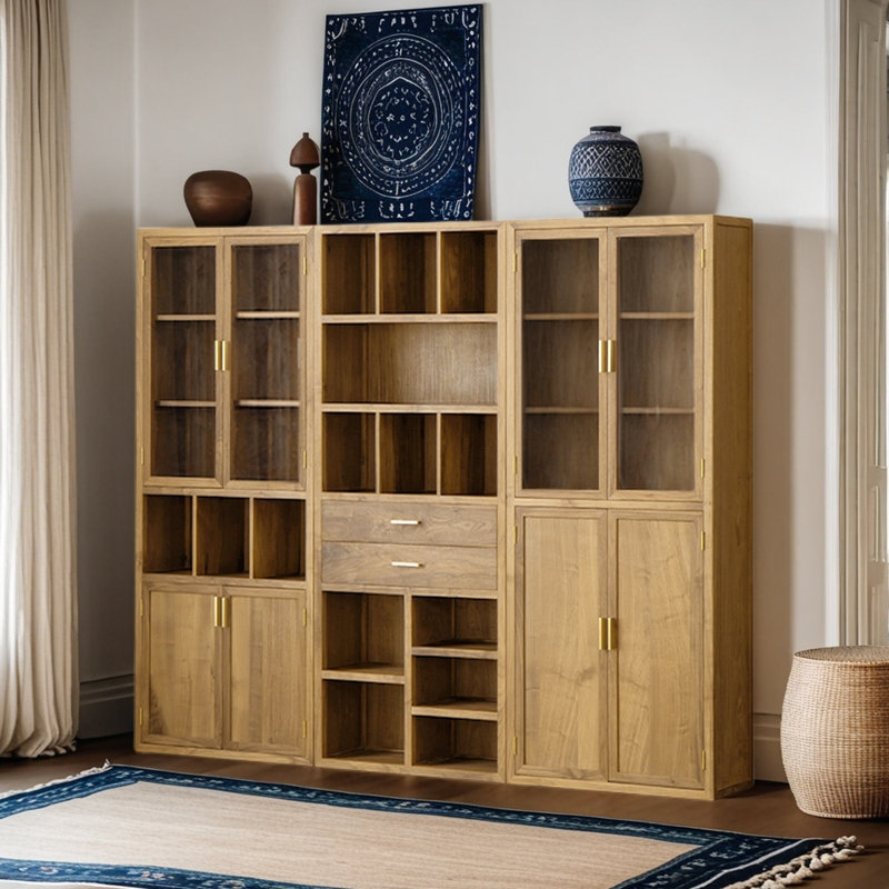 Nouvelle bibliothèque en bois chinois, Burlywood