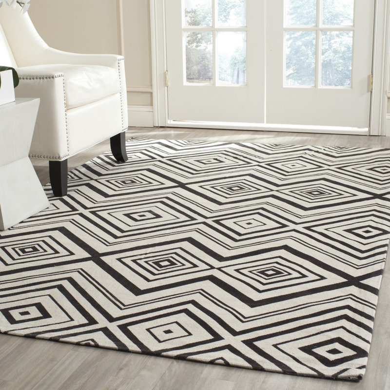 Sonny Cedar Brook Hand Loomed Cotton Geometric Rug, Rectangle 5' x 8'