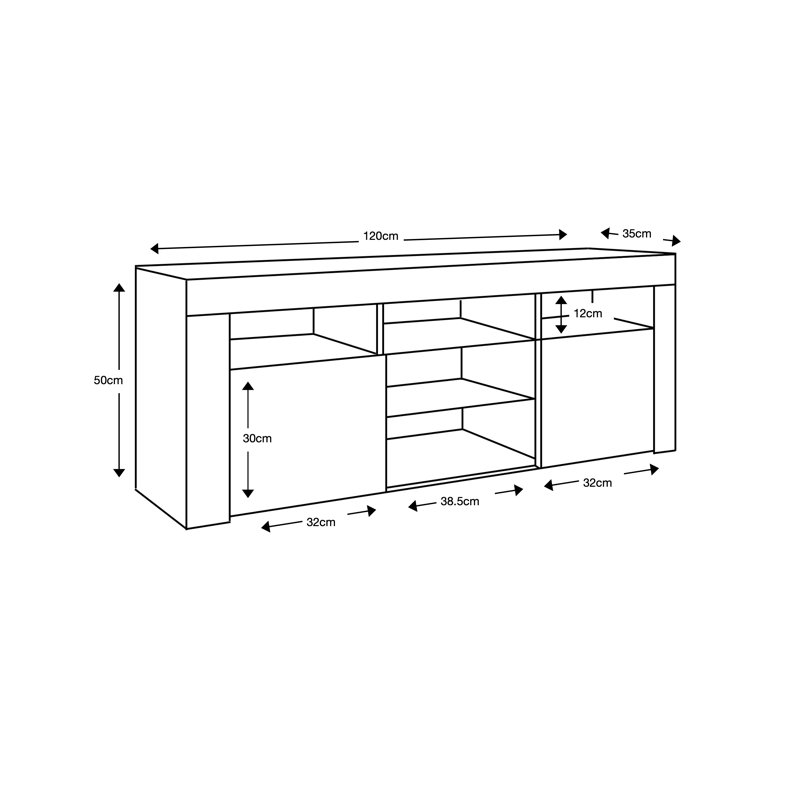 Carleny Unfinished TV Stand for TVs up to 55"
