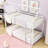Twin Over Twin Wood House Floor Bunk Bed-1091286113