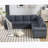 Sleeper Sofa: 2 - In - 1 Pull - Out 6 - Seater L - Shaped Sleeper Sectional Riveted Sofa Bed (104'')