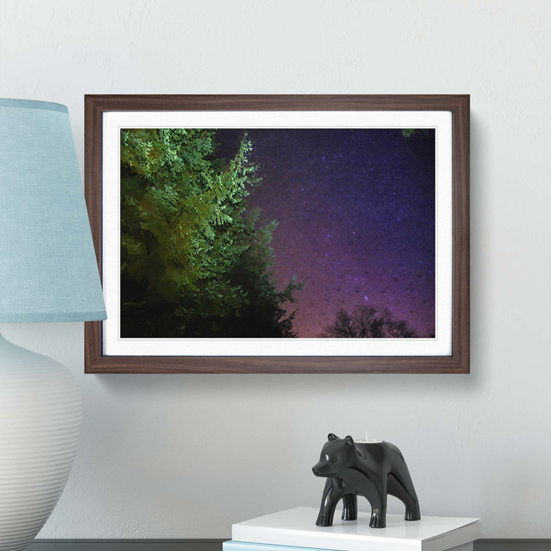 Starry Sky in Abstract - Framed Print, 36cm H x 48cm W x 2cm D, Walnut Framed
