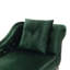 Chaise longue en velours néo-classique Aurielle avec dossier capitonné à boutons, garniture cloutée et coussin décoratif Aurielle-1416667710-1422509499