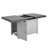 Extendable Rectangle Aluminum Alloy Fire Pit Table, 50,000BTU