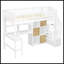Lit mezzanine en bois avec bureau intégré