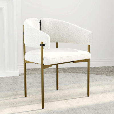 Luxury Velvet Dining Room Chair With Armrest Design