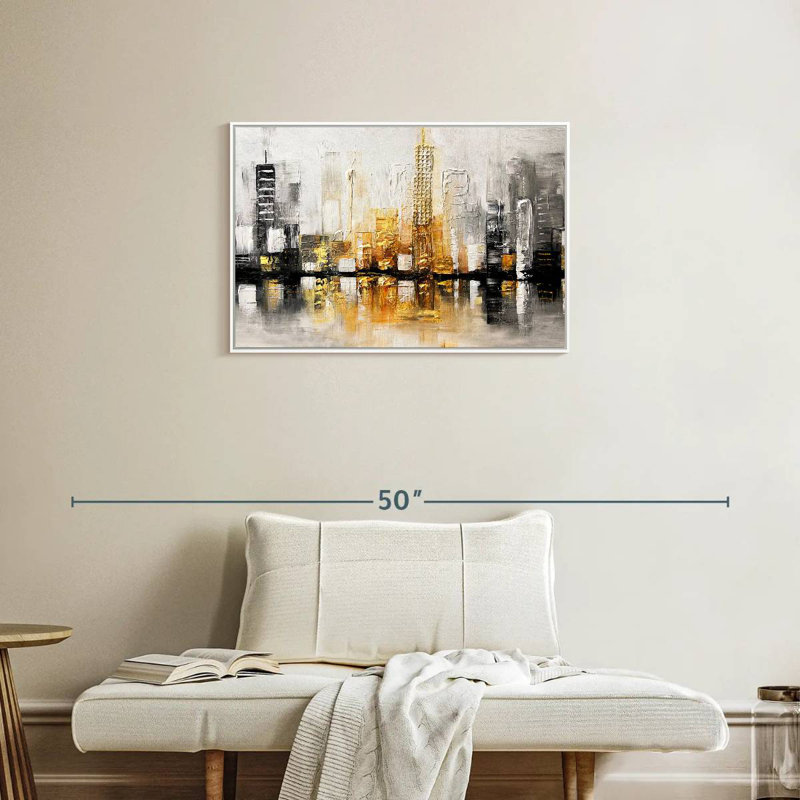 City View I, Cadre flottant blanc, 31 po x 21 po