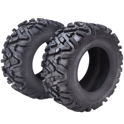 All-Terrain ATV/UTV Tire Set，26x12-12，6PR Tubeless，Off-Road，Mud&Sand，20mm step，Directional，2 Tires
