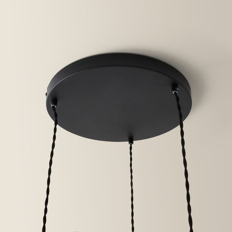 Kameron 3 - Light Painted Shaded Pendant, Black, Yes