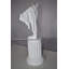 Statue buste de cheval blanc Jacksonville Keysville en résine Dimensions: 10 po x 5 po x H 19 po