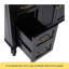 Meuble-lavabo 36 po avec lavabo, armoire de salle de bain noire avec tiroirs, cadre solide et panneau de fibres à densité moyenne, un paquet-116353002-116353003