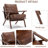 Joichiro Faux Leather Upholstered Armchair with Solid Wood Frame -1668648578-1639343754