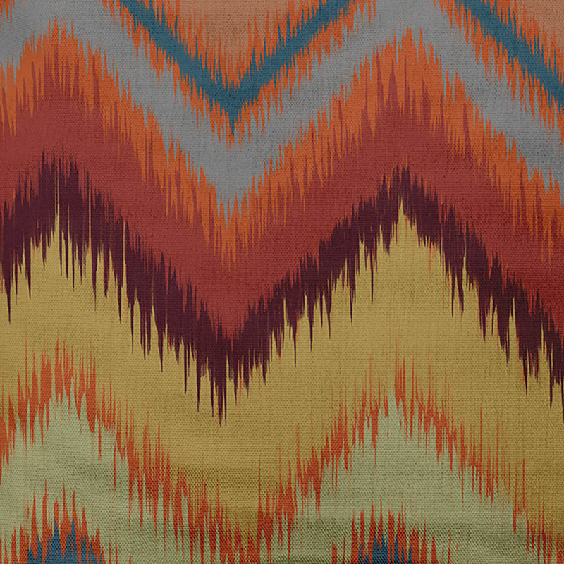 Coussin décoratif intérieur / extérieur Ikat, 20 po x 20 po, Terre de Sienne
