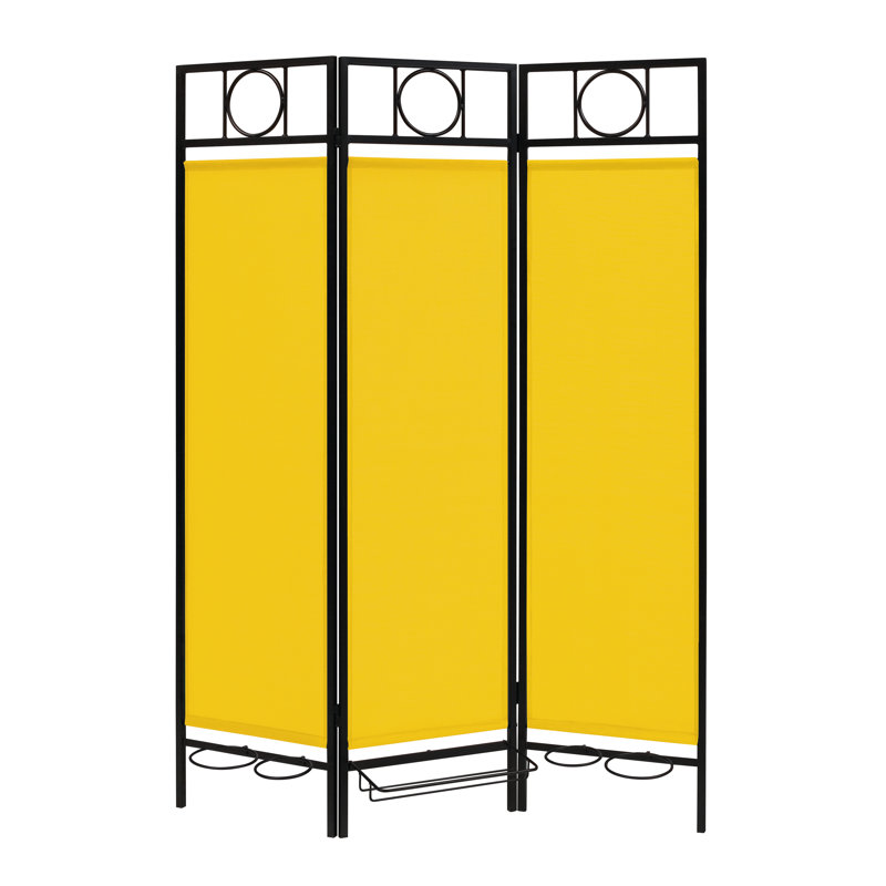 Paravent contemporain d'extérieur, Noir / Jaune