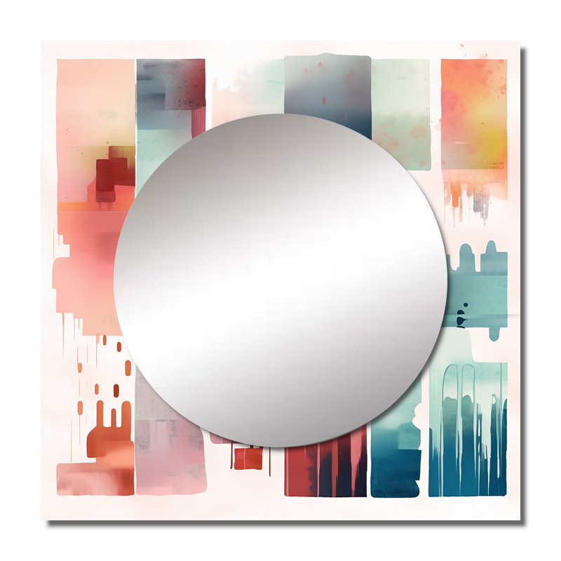 Romeyn - miroir mural géométrique moderne pour chambre à coucher, 23 po x 23 po