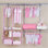 Organisateur de garde-robe pour enfant Delta, rose, 24 pièces