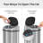 Deodorizer Stainless Steel 13 Gallon Motion Sensor Trash Can-127930339