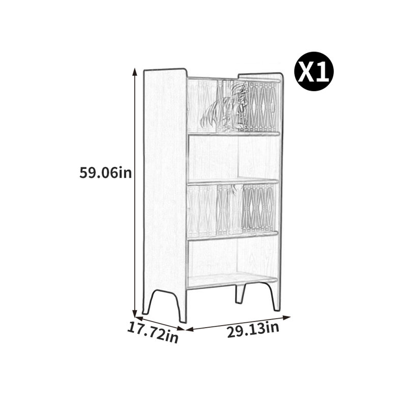 Bibliothèque de rangement de style italien