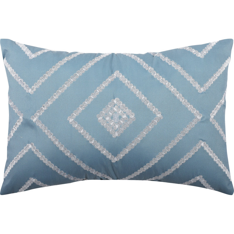 King Blue Geometric Microfiber Comforter Set