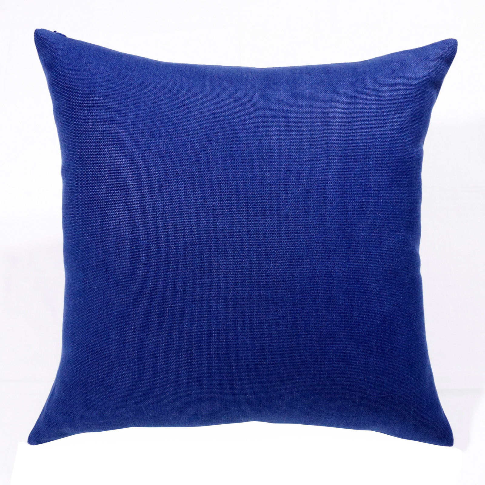 Linen Throw Square Pillow, Navy, Polyester