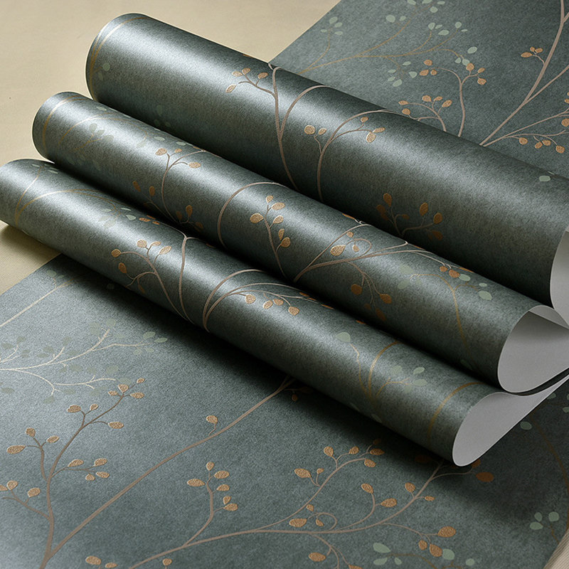 Moneta 10m x 53cm Semi-Gloss Wallpaper Roll, Dark Green
