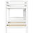DFW Bunk Bed Twin Over Twin,  Pine Solid Wood Detachable Bed Frame With High Guardrails & Integrated Ladder, Wooden Slatted Bunk Bed For Teens & Adult, No Box Spring Needed, White