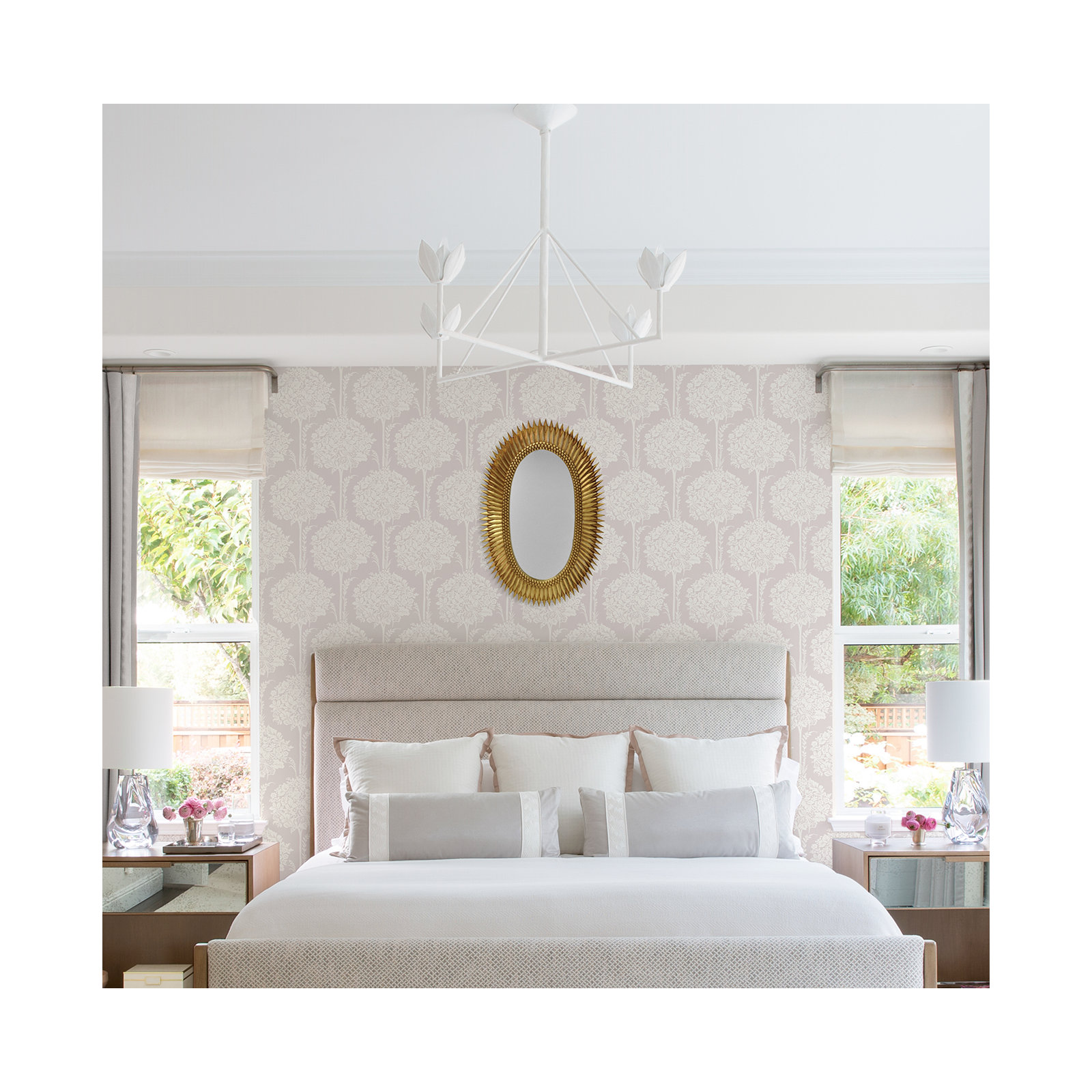 Erelina Floral Wallpaper, Lavender