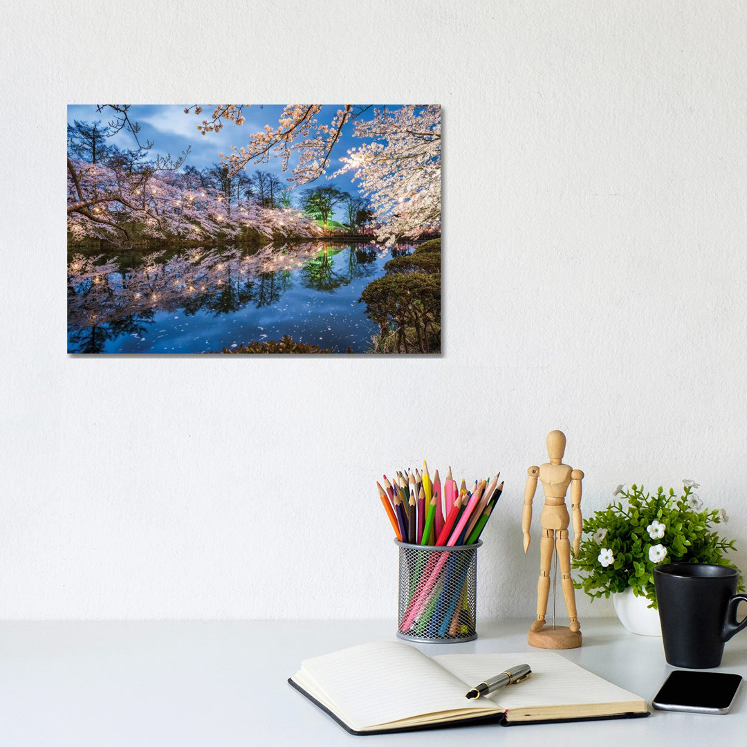 Sakura Festival At Takada Castle, Joetsu, Niigata Prefecture, Japan by Jan Becke - Wrapped Canvas Print
