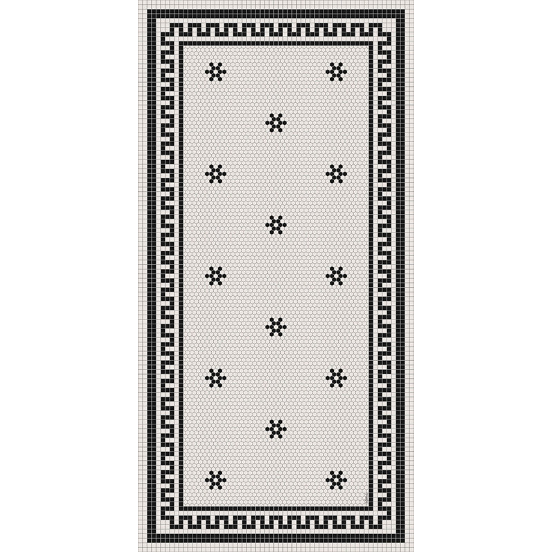 Tuxedo Easy to clean Vinyl Mat, Rectangle 2' x 3'