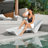Quick Assembly S-shaped Pool Lounger, Ergonomic Design, Comfortable and Breathable, Essential for Outdoor Relaxation-38979751-36025022