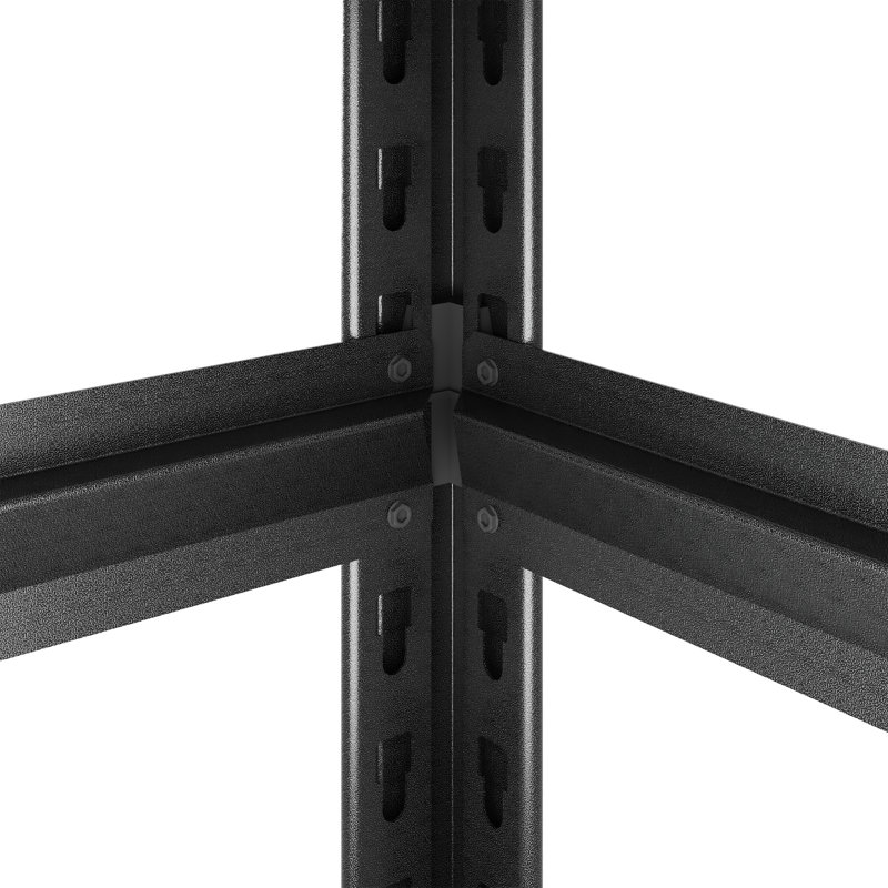 Étagère en métal robuste à 47 niveaux de 47,2 po avec capacité de 2 000 lb, et pouvant être utilisée pour le rangement en atelier, H 72 po, tablette mobile de 400 lb par conception, parfaite