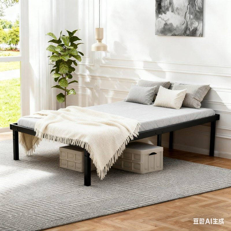 Etal Bed Frame,Twin Size Bed Frame With Storage Space,Heavy Duty Sturdy Mattress Foundation,Easy Assembly,No Box Spring Needed