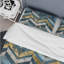Blue Gold Chevron Charm - Ensemble de housse de couette à chevrons-109145224