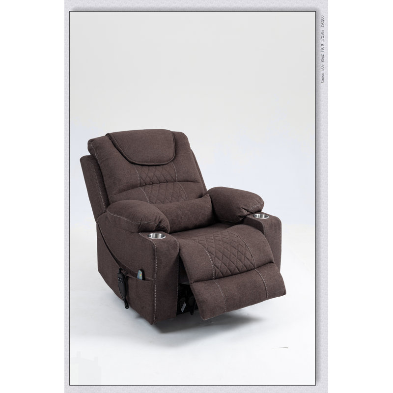 Fauteuil inclinable électrique surdimensionné avec revêtement en velours et double moteur, parfait pour le confort et la détente des personnes âgées
