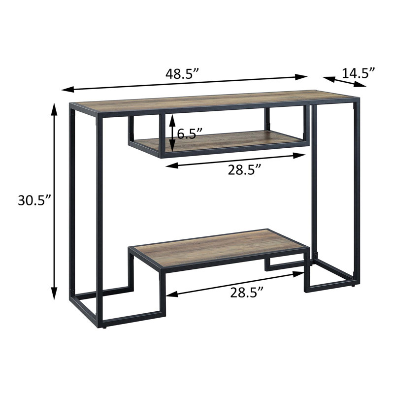 Console Table With 2 Shelves