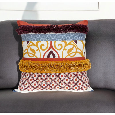 Coussin 20 "en coton quadrilobe